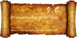 Visnyovszky Otília névjegykártya